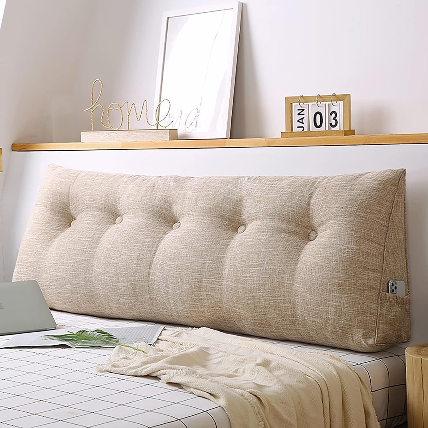 Fermeture pratique du coussin traversin pour lit et canapé