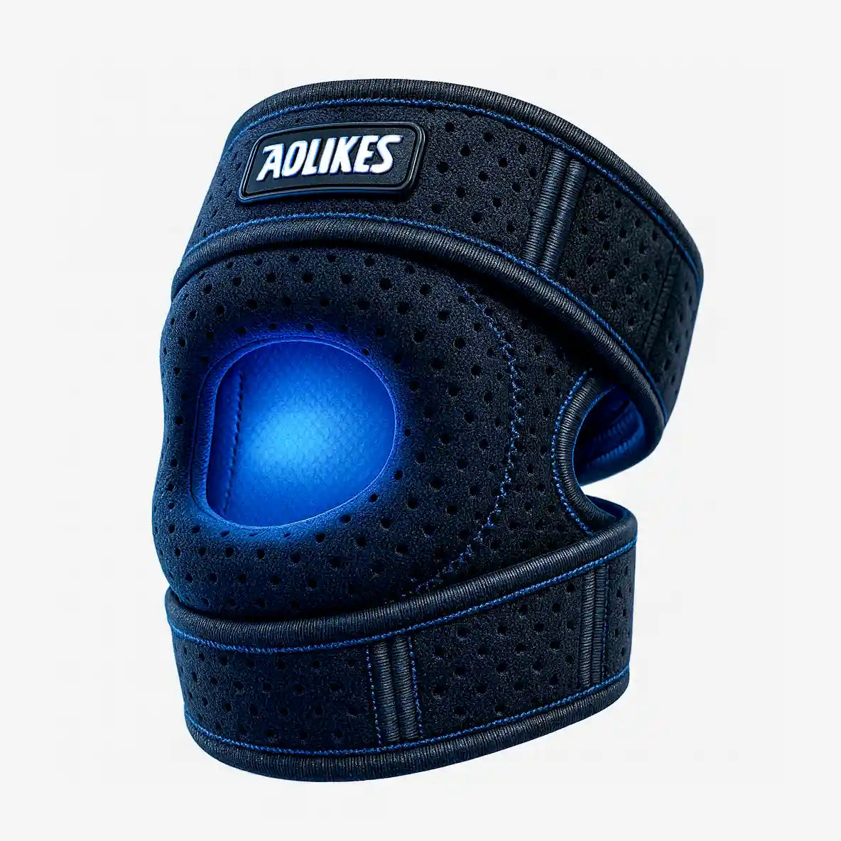 Genouillère de stabilisation rotulienne ArthroGuard™ avec anneau en gel, conçue pour le soulagement de l'arthrose et de la douleur au genou.