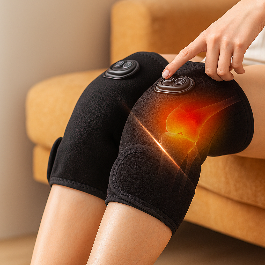 Attelle Thérapeutique 3-en-1 Chauffante & Massante - FlexiTherapy™