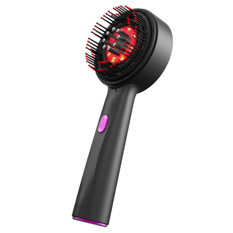 Brosse de soin pour cuir chevelu DermaScalp™ avec technologie de massage et photothérapie par lumière rouge intégrée.