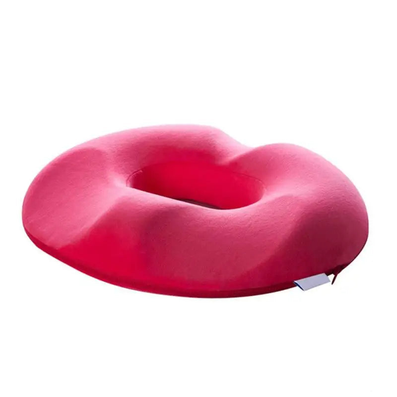 Coussin anti hemorroidaire rose doux et confortable