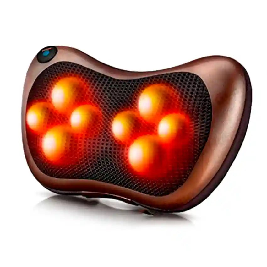 coussin cou massant chauffant avec têtes de massage actives