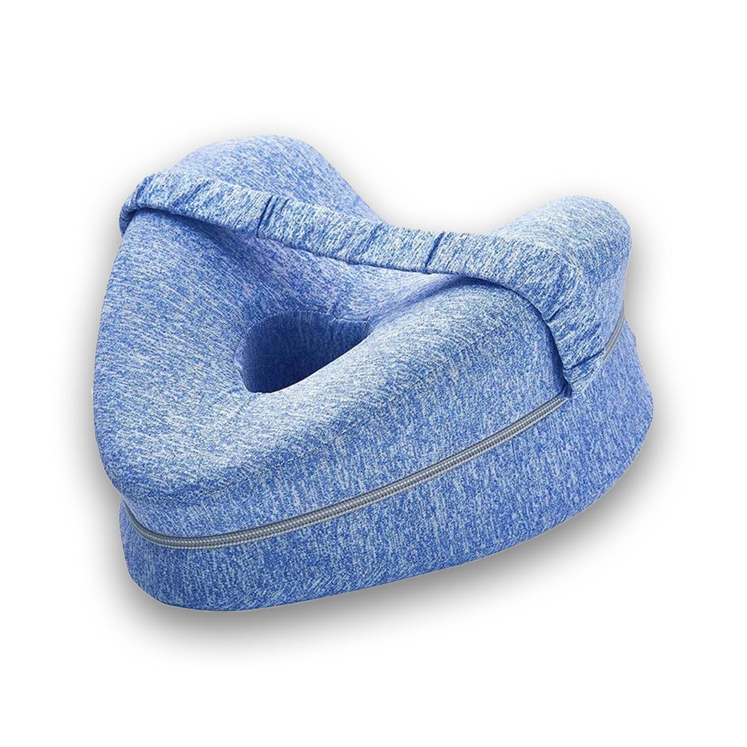 Coussin entre genou bleu clair pour un sommeil confortable