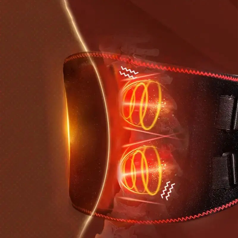 Chaleur infrarouge du coussin lombaire massant en fonctionnement