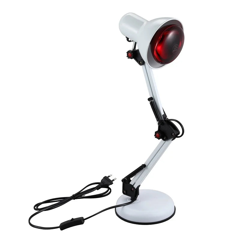 Lampe de thermothérapie infrarouge TheraPulse™ avec son bras articulé et sa base stable pour un soin par la chaleur ciblée.