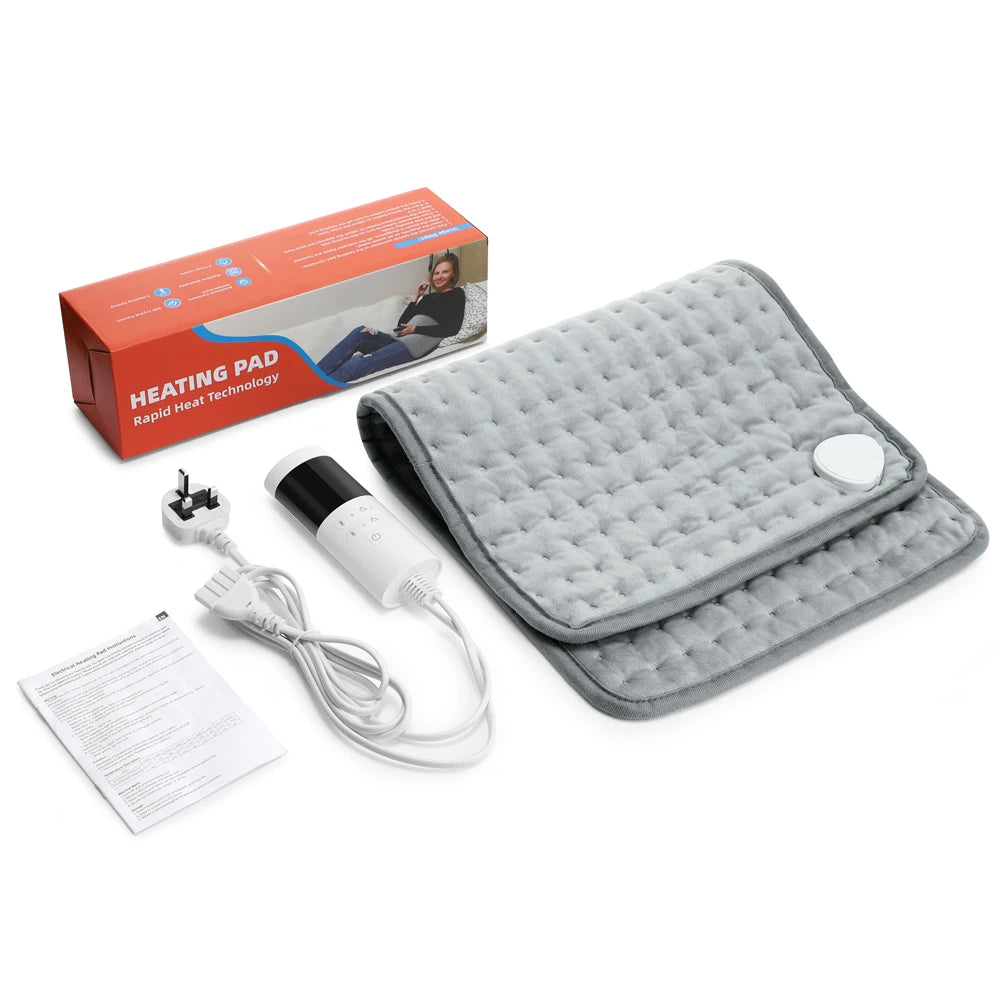 Collage montrant les multiples applications du tapis chauffant ThermaFlex™ pour le dos, les épaules et les jambes.