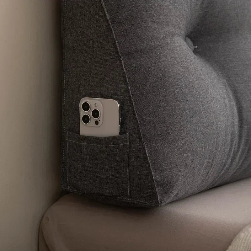 Coussin de relax triangulaire doux et confortable pour lit ou fauteuil