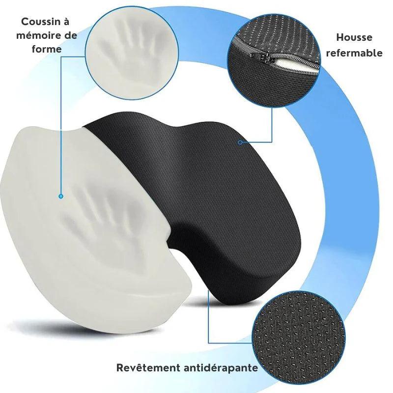 Coussin d'assise ergonomique : Support optimal et design raffiné - Mon - Coussin – Boutique Française de Coussins Orthopédiques, de Lecture et pour Animaux