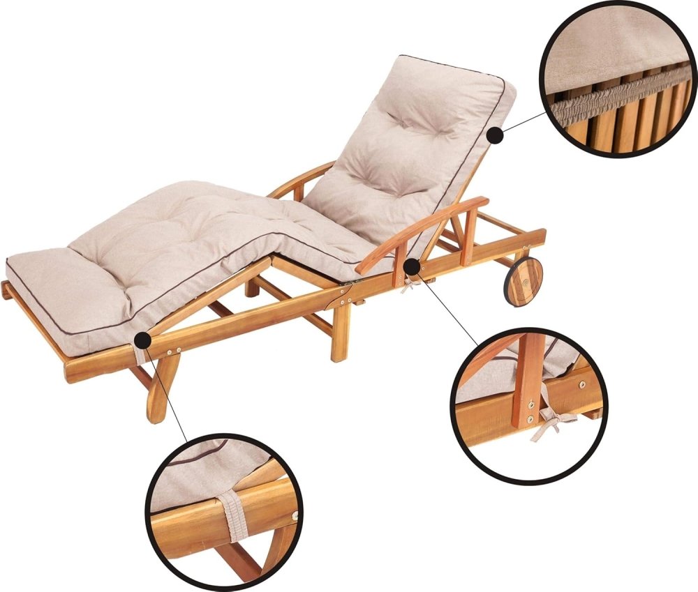 Coussin extérieur pour chaise longue : confort & durabilité pour votre jardin - Mon - Coussin – Boutique Française de Coussins Orthopédiques, de Lecture et pour Animaux