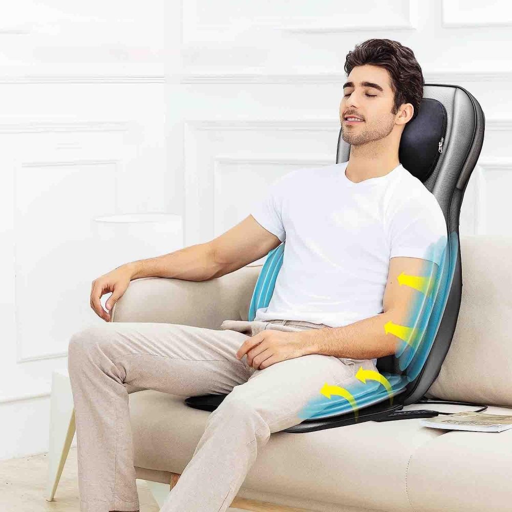 Coussin Massage Shiatsu Premium avec Chaleur Infrarouge et Massage 2D/3D - Mon - Coussin – Boutique Française de Coussins Orthopédiques, de Lecture et pour Animaux