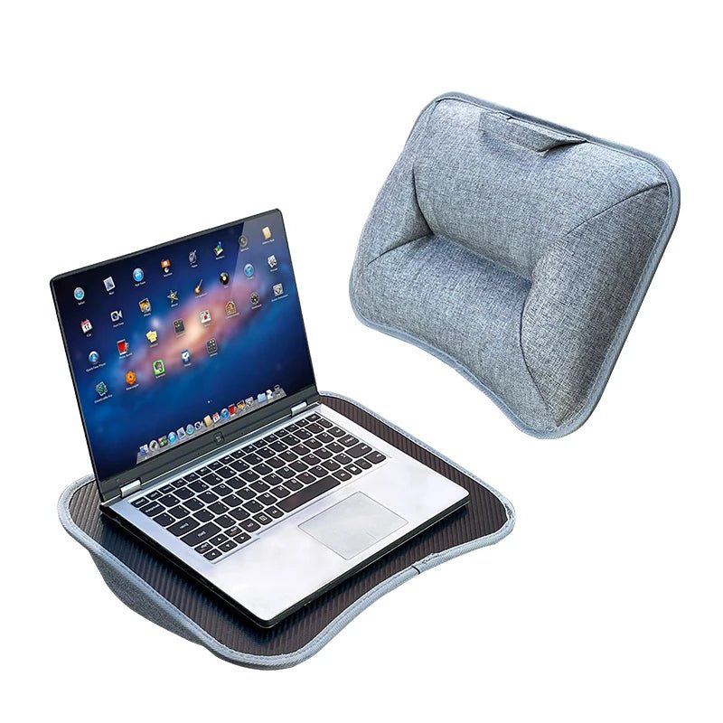 Coussin ordinateur portable élégant en bois massif - Support ergonomique nomade - Mon - Coussin – Boutique Française de Coussins Orthopédiques, de Lecture et pour Animaux