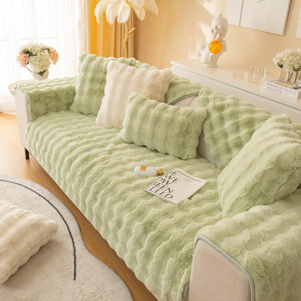 Housse Canapé Antidérapant Premium en Peluche Lapin - Mon - Coussin – Boutique Française de Coussins Orthopédiques, de Lecture et pour Animaux