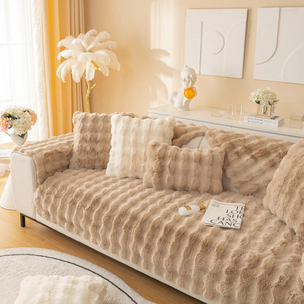 Housse Canapé Antidérapant Premium en Peluche Lapin - Mon - Coussin – Boutique Française de Coussins Orthopédiques, de Lecture et pour Animaux