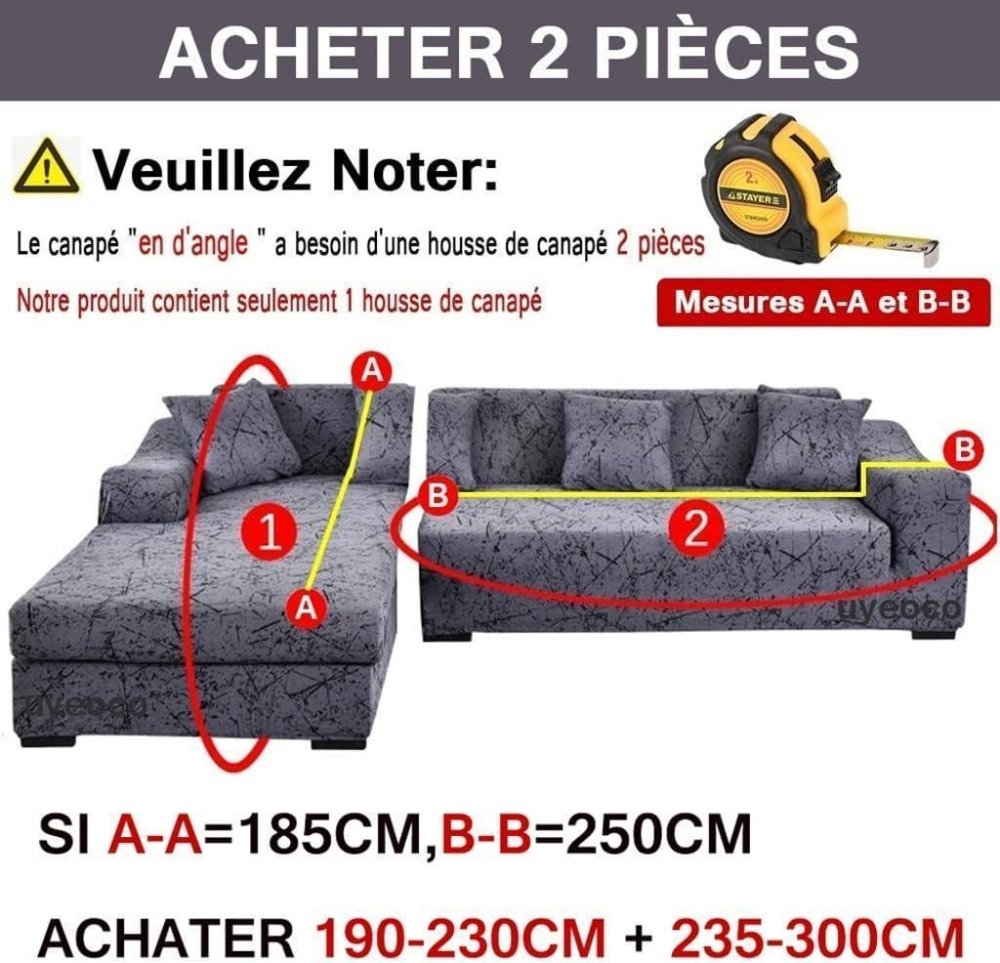 Housse de Canapé d'Angle Extensible Motif Fougères Botaniques - Mon - Coussin – Boutique Française de Coussins Orthopédiques, de Lecture et pour Animaux