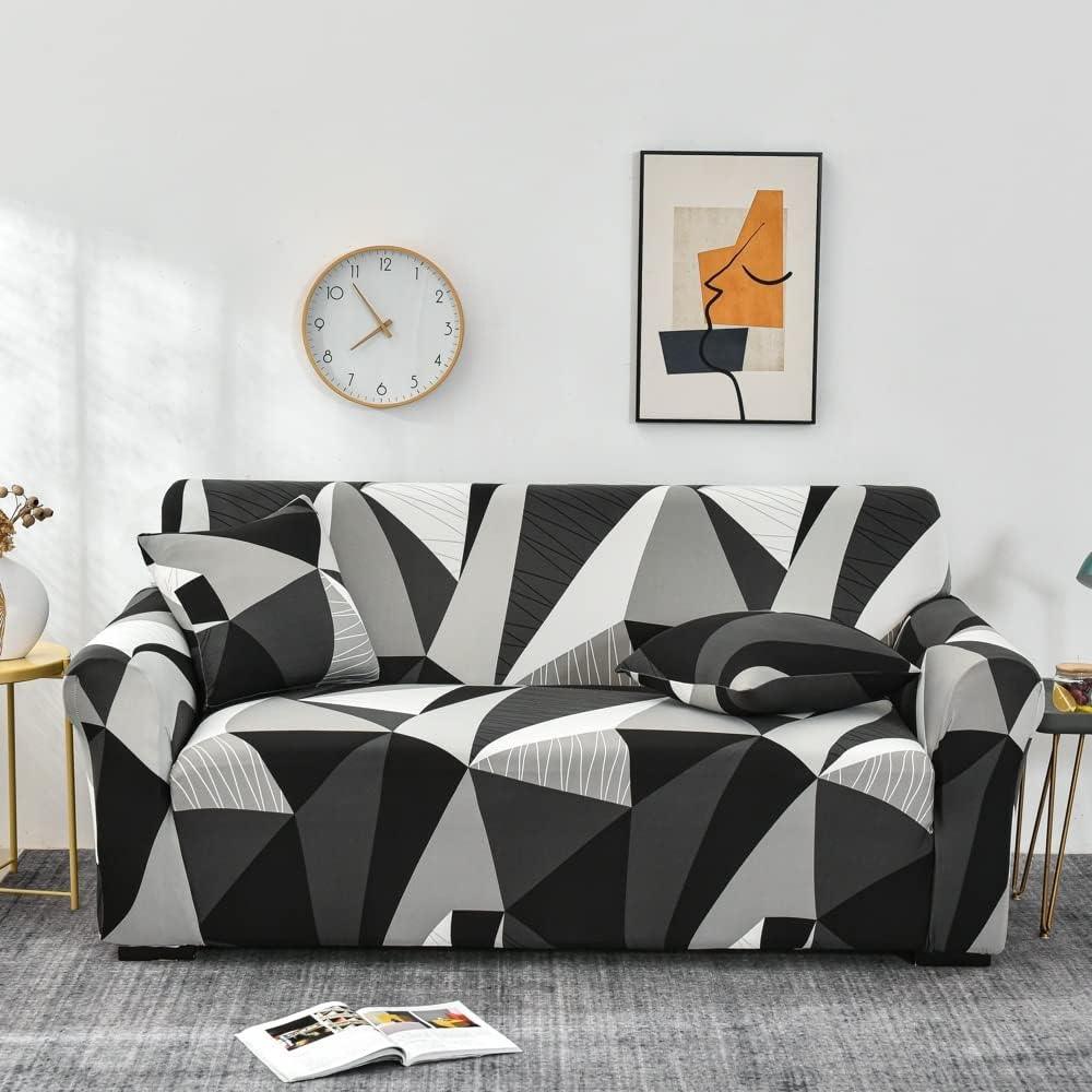 Housse de Canapé d'Angle Extensible Motif Géométrique 3D - Protection Élégante - Mon - Coussin – Boutique Française de Coussins Orthopédiques, de Lecture et pour Animaux