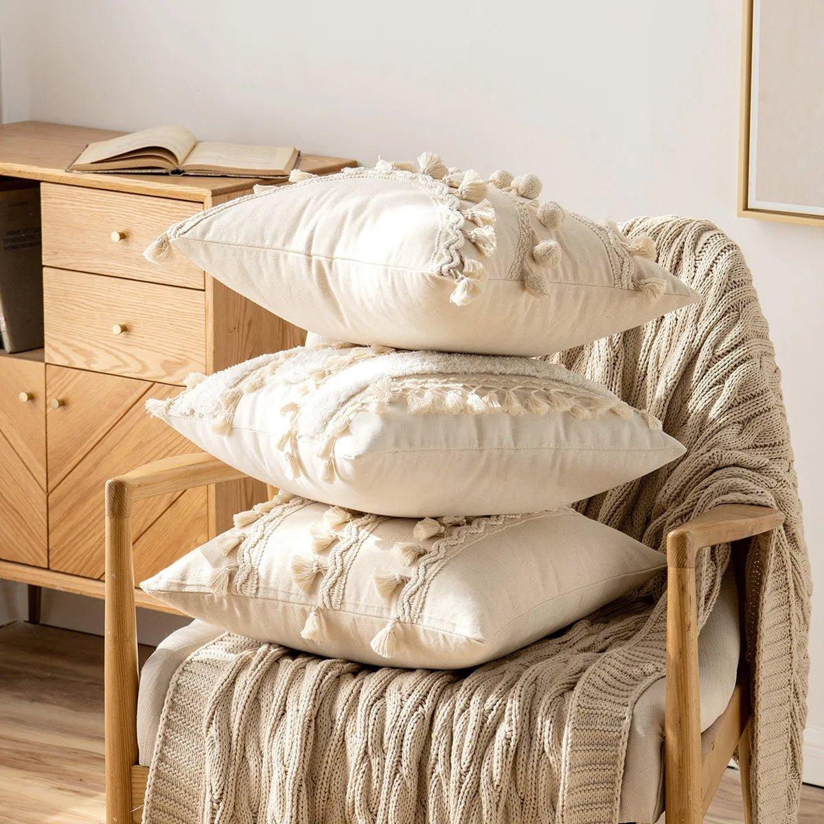 Housse de coussin 45x45 beige - Mon - Coussin