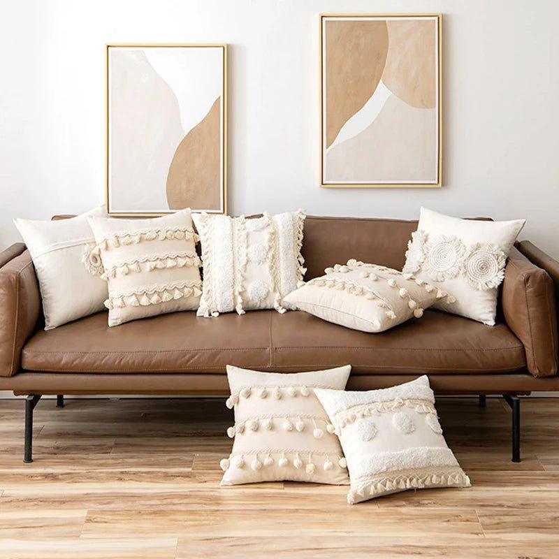 Housse de coussin 45x45 beige - Mon - Coussin