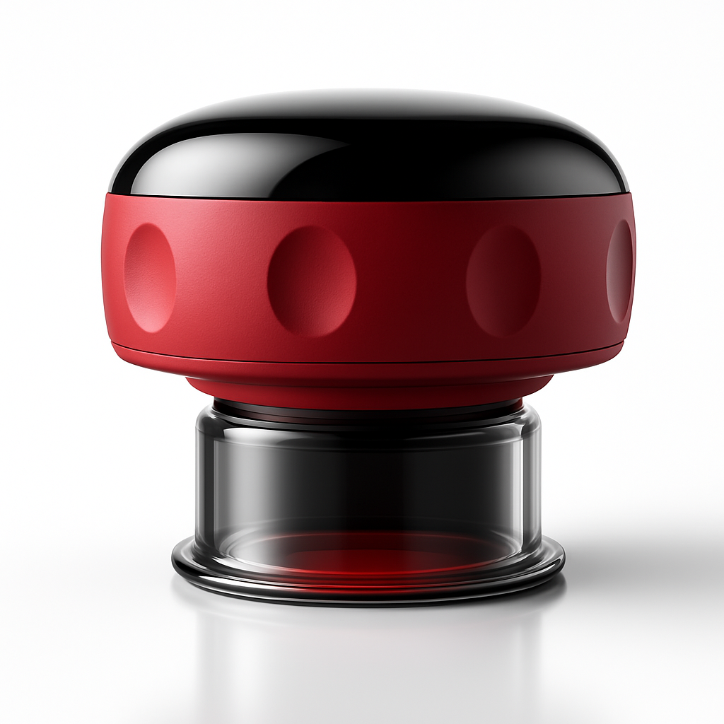 Ventouse électrique chauffante CuppingPro™ rouge et noire, outil de massage avancé pour le relâchement des tensions musculaires et la récupération