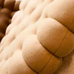 Coussin rond déhoussable 50 cm beige, en laine - Vignette | Mon-Coussin