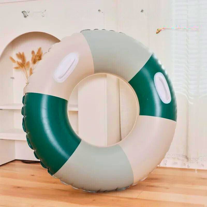 Coussin bouée gonflable pour adultes Rooxin, en PVC écologique, parfait pour piscine et plage.