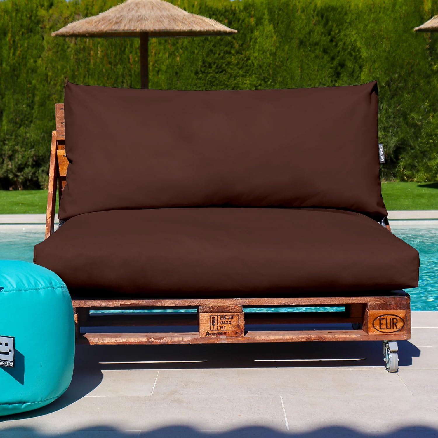 Waterproof &amp; Water-Repellent Outdoor Pouf Cushion - Comfort and Style for Your Outdoor Space