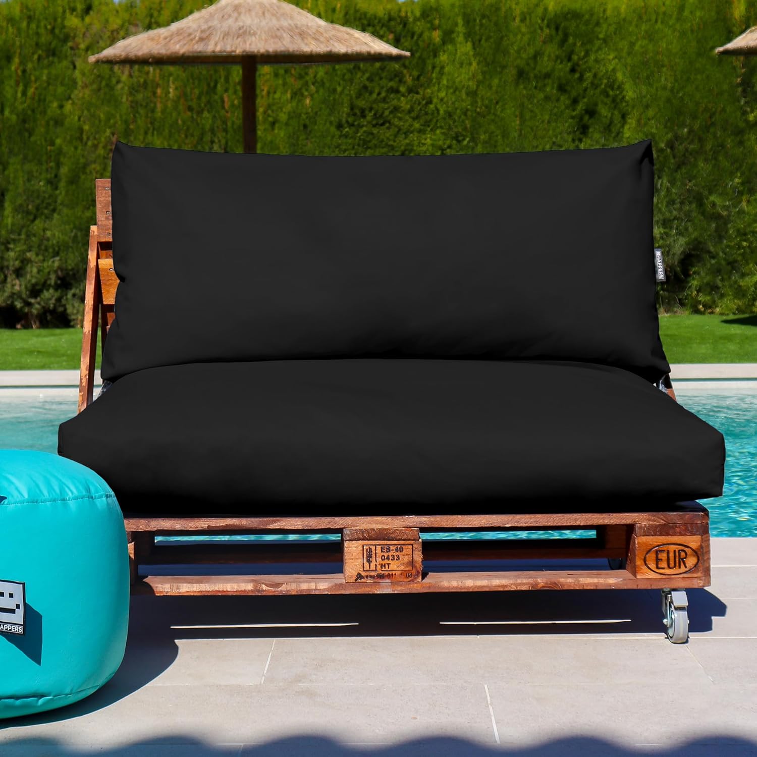 Waterproof &amp; Water-Repellent Outdoor Pouf Cushion - Comfort and Style for Your Outdoor Space