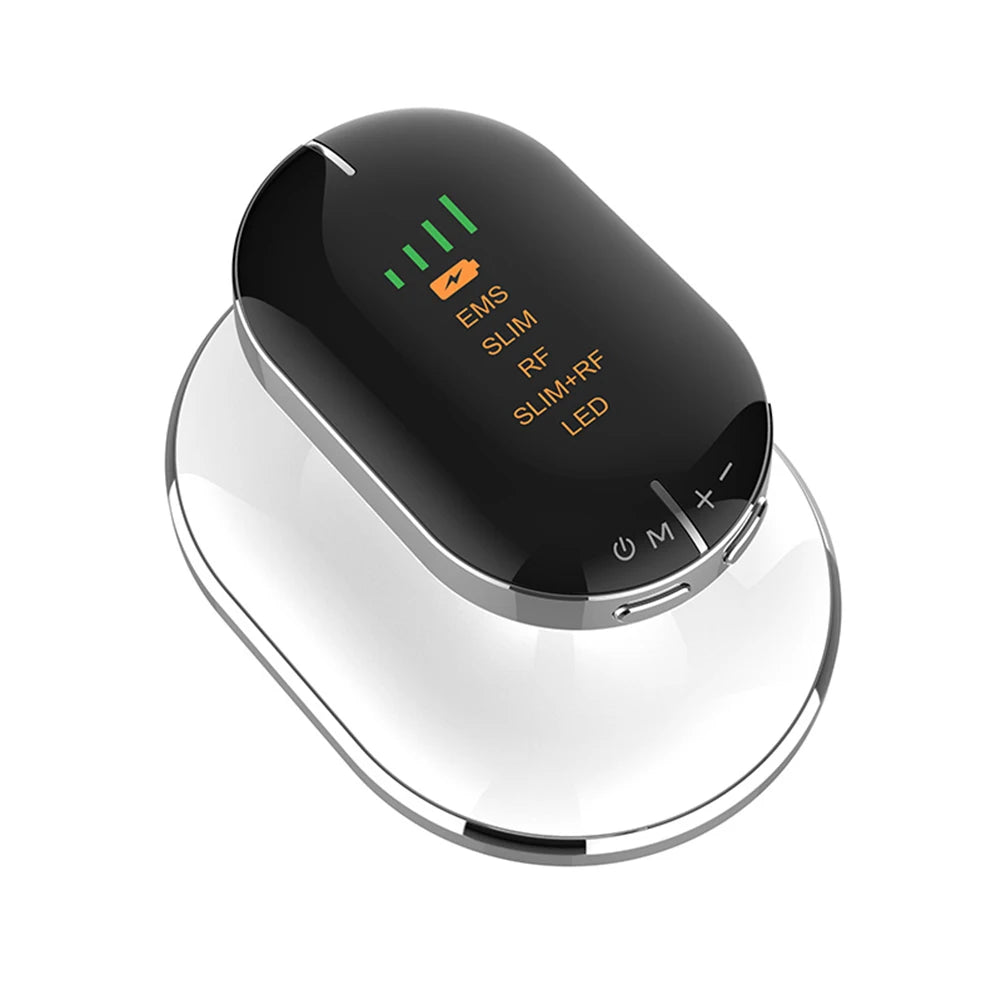 Appareil de remodelage corporel 4-en-1 BodySculpt Pro avec technologies EMS, Radiofréquence et Lumière LED.
