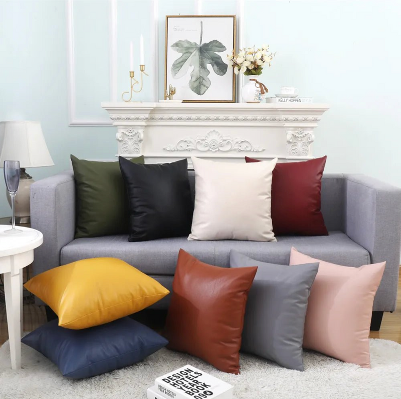 Comfort and Elegance with our Faux Leather Cushion Covers