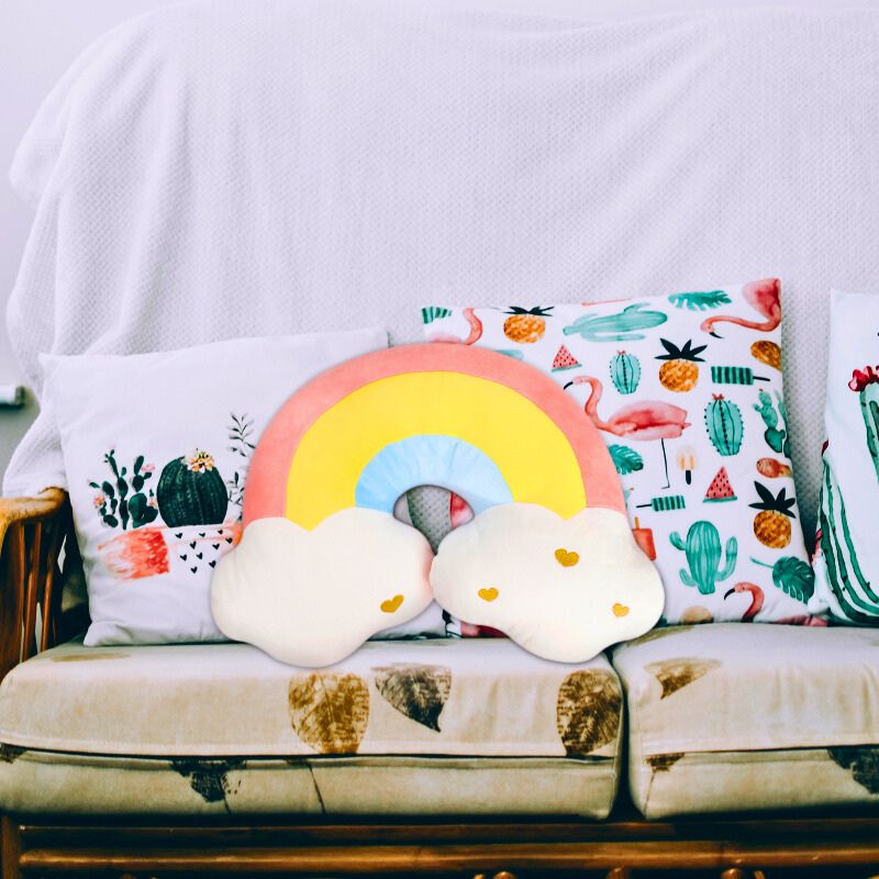 Coussin arc en ciel | Mon-coussin.com