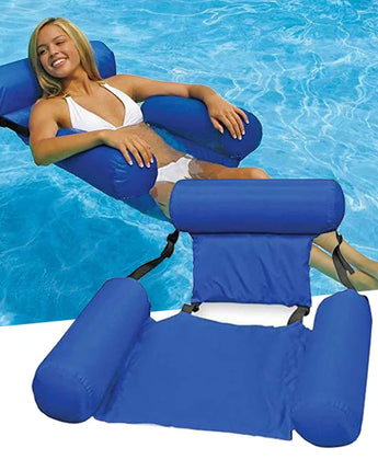 Coussin de piscine flottant confortable en PVC pour relaxation estivale