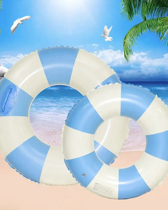 Coussin bouée gonflable pour adultes Rooxin, en PVC écologique, parfait pour piscine et plage.