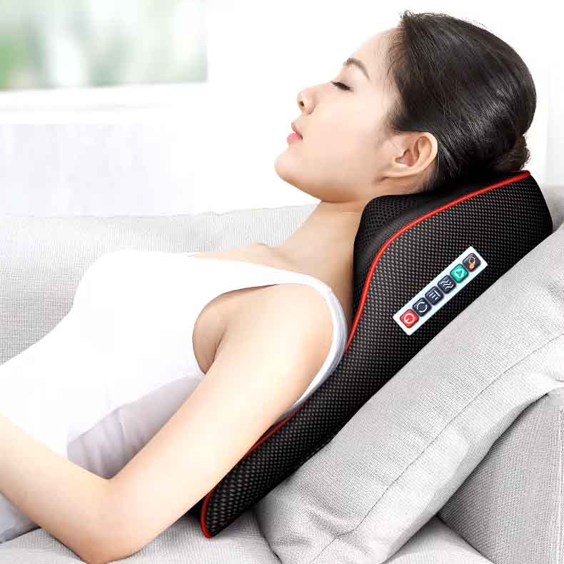 Back and Neck Massager Cushion with Heating Function