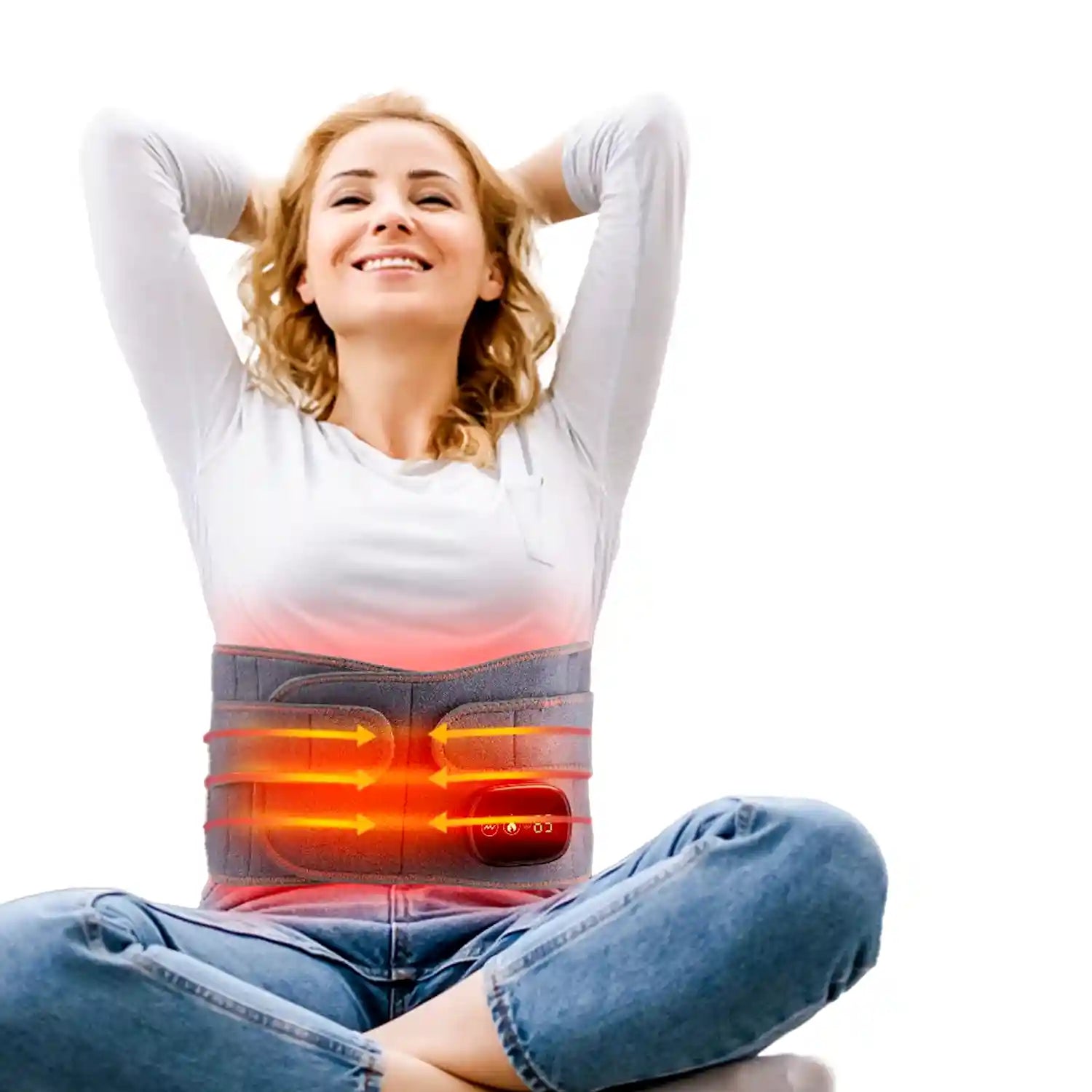 Ceinture 3-en-1 ThermoRelief Pro™ | Chaleur Infrarouge, Massage & Soutien Lombaire