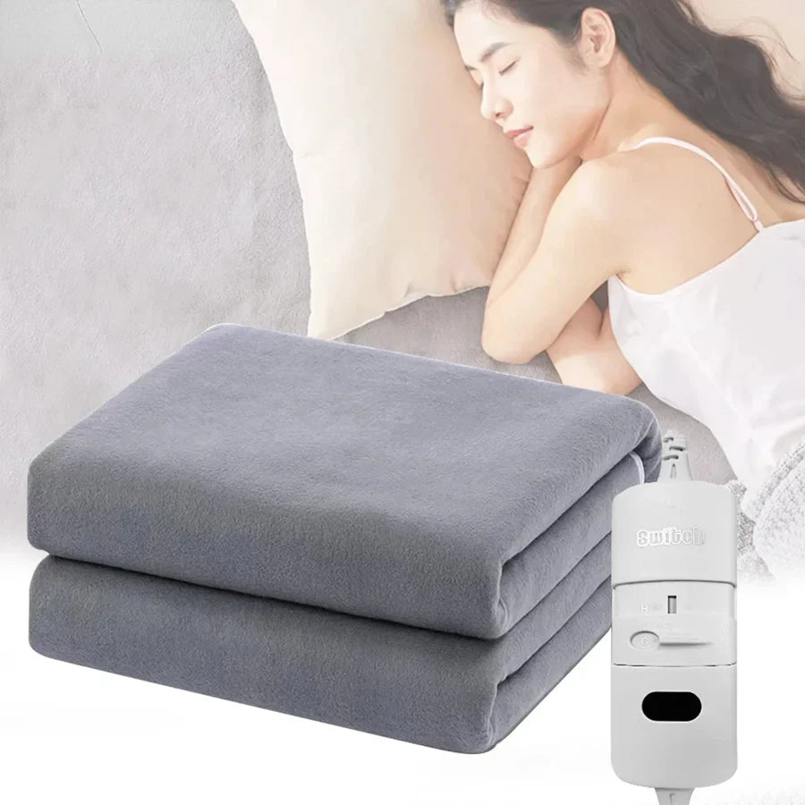 Femme dormant paisiblement, illustrant le confort d'un lit préchauffé par le surmatelas chauffant.