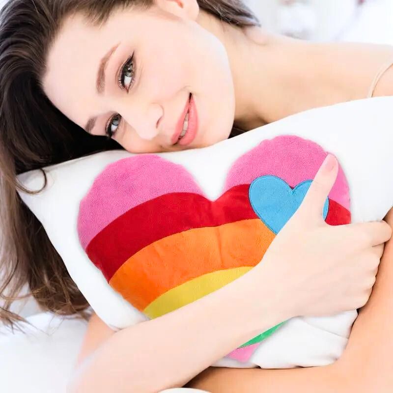 coussin coeur arc - en - ciel - Mon - Coussin