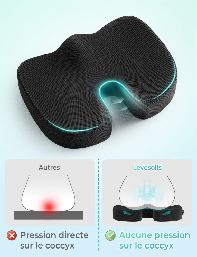 Coussin d'assise ergonomique : Support optimal et design raffiné - Mon - Coussin – Boutique Française de Coussins Orthopédiques, de Lecture et pour Animaux