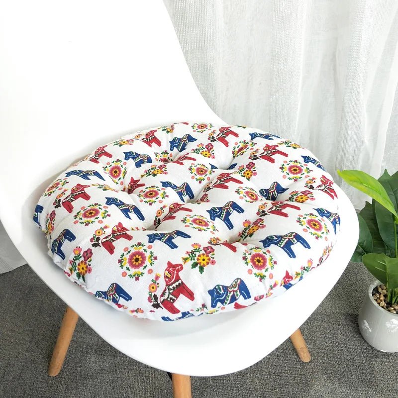 Coussin rond 40 cm en coton - Mon - Coussin