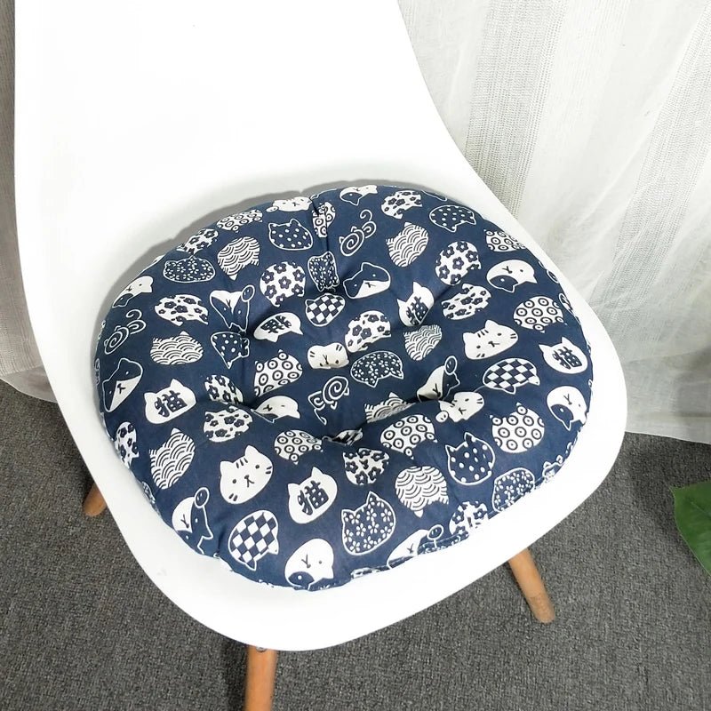 Coussin rond 40 cm en coton - Mon - Coussin