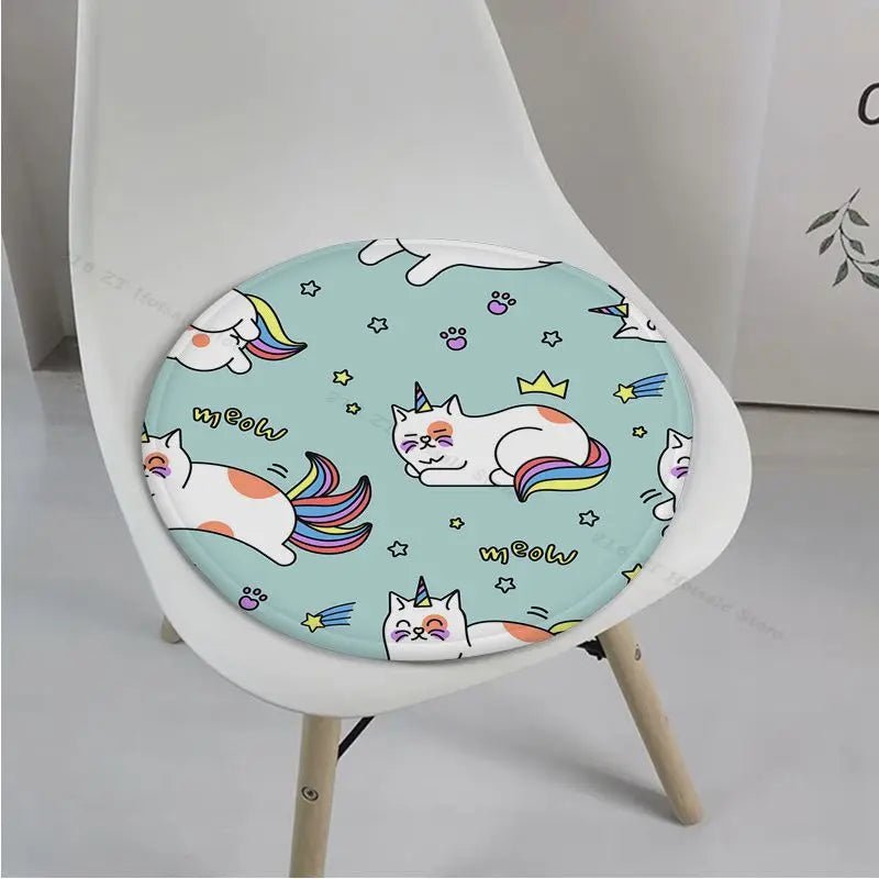 Coussin rond motif tete chat - Mon - Coussin