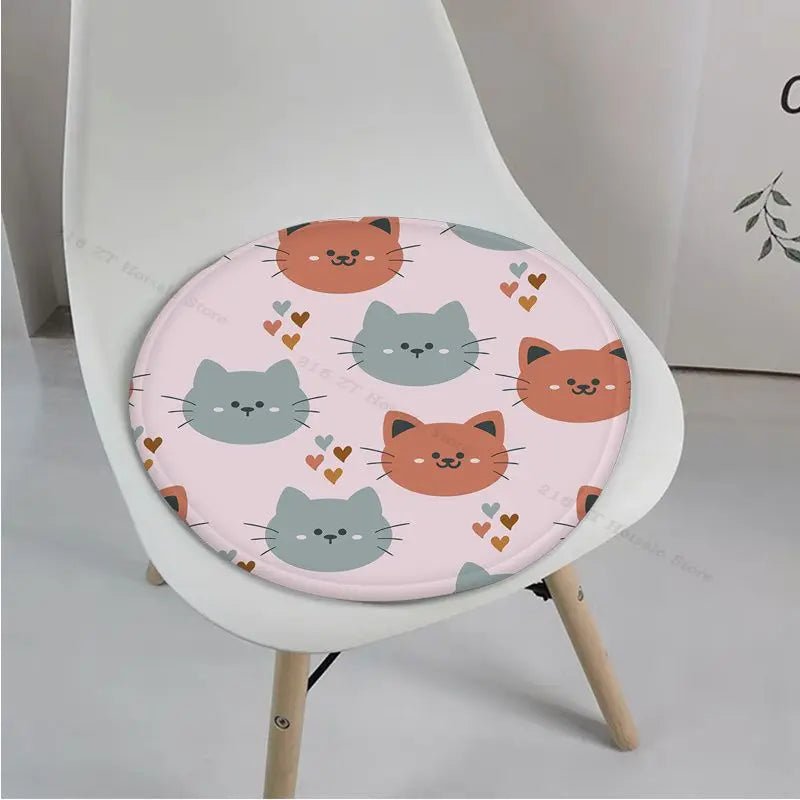 Coussin rond motif tete chat - Mon - Coussin