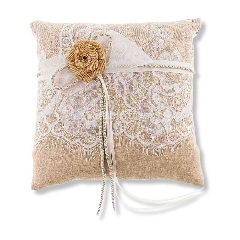 Coussin toile de jute - Mon - Coussin