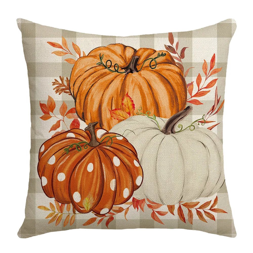 Housse coussin automne en coton - Mon - Coussin