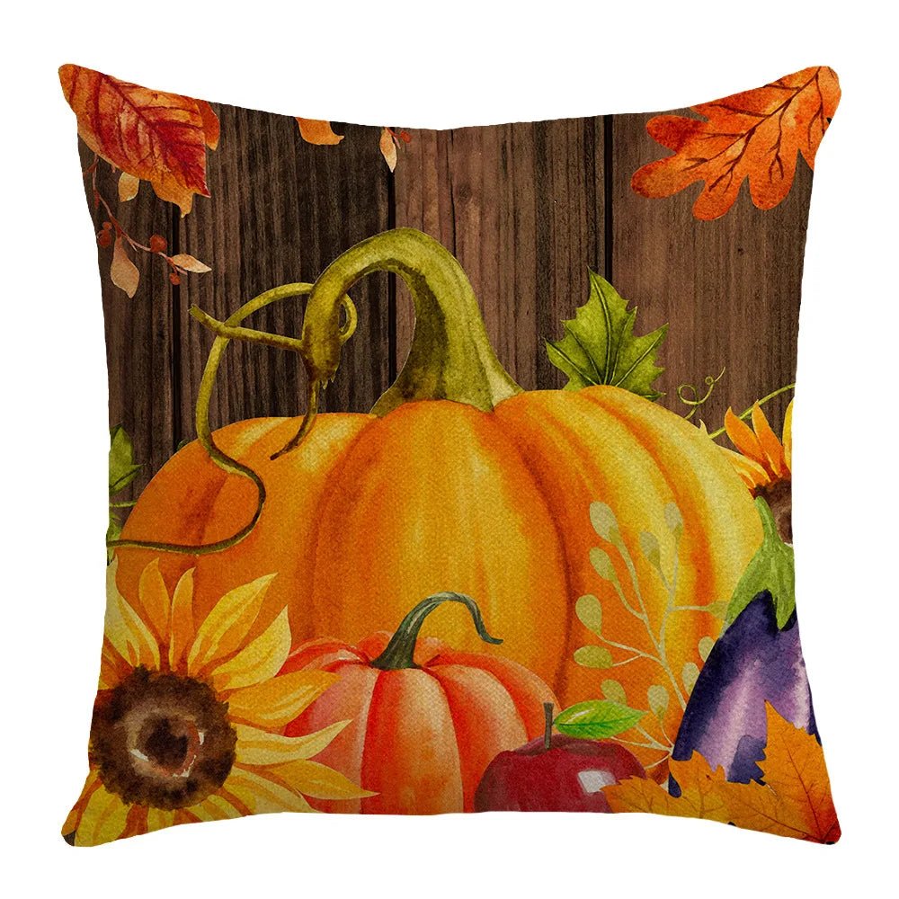 Housse coussin automne en coton - Mon - Coussin