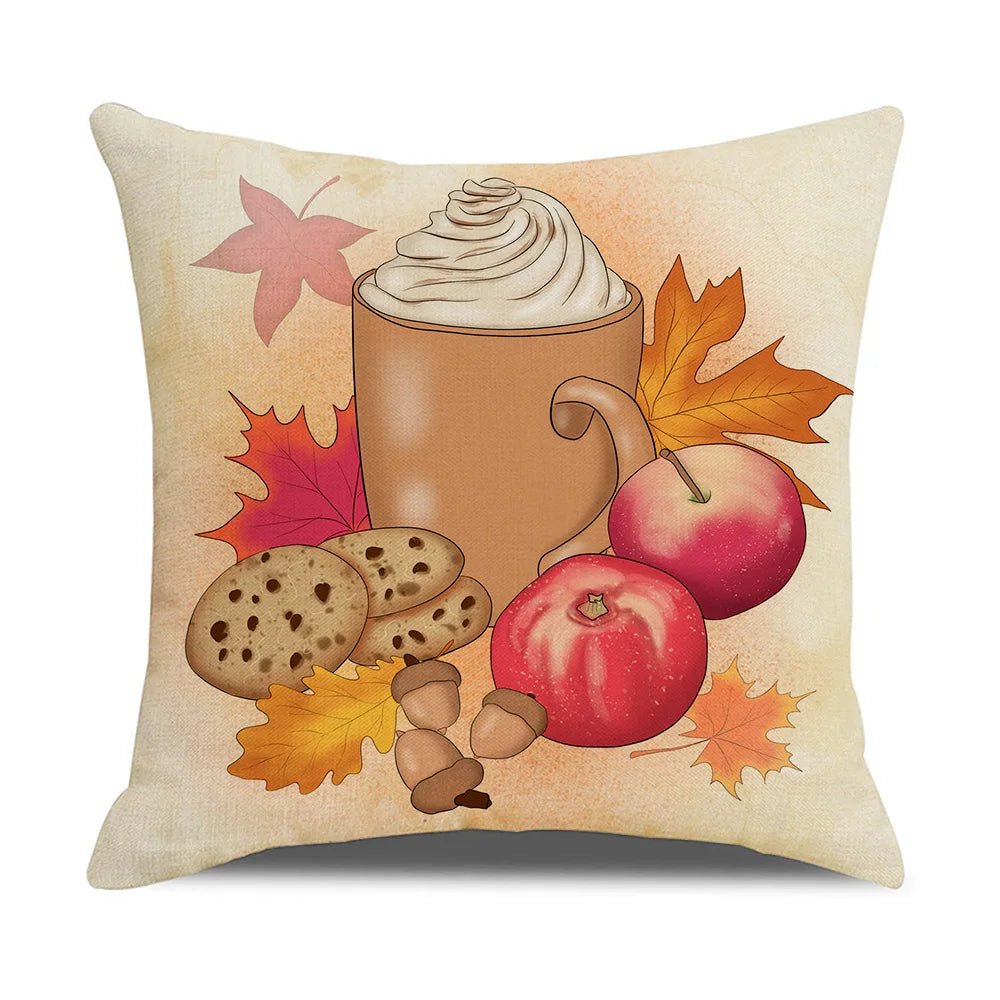 Housse coussin automne en coton - Mon - Coussin