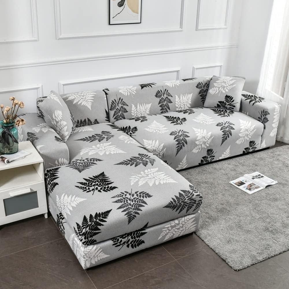 Housse de Canapé d'Angle Extensible Motif Fougères Botaniques - Mon - Coussin – Boutique Française de Coussins Orthopédiques, de Lecture et pour Animaux