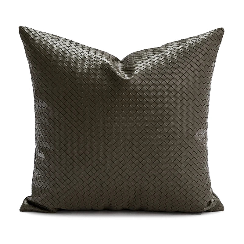 Housse de coussin en faux cuir - Mon - Coussin