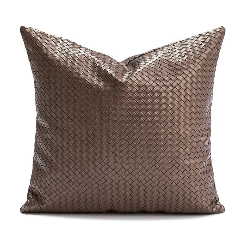 Housse de coussin en faux cuir - Mon - Coussin