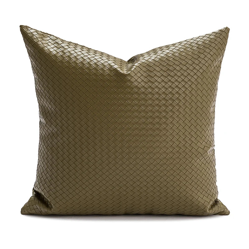 Housse de coussin en faux cuir - Mon - Coussin