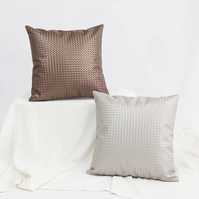 Housse de coussin en faux cuir - Mon - Coussin