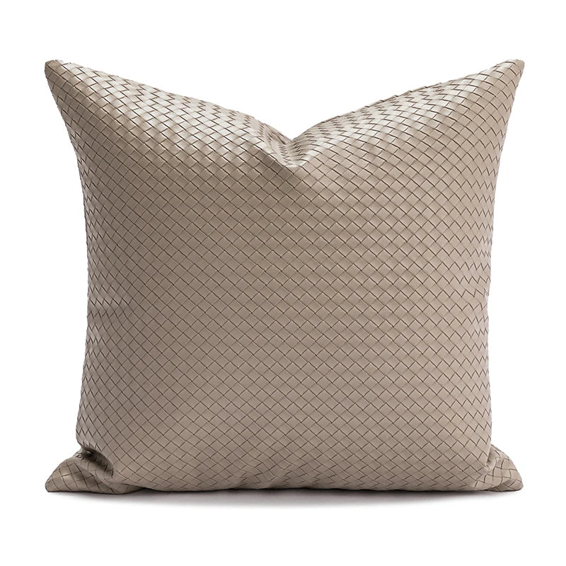 Housse de coussin en faux cuir - Mon - Coussin